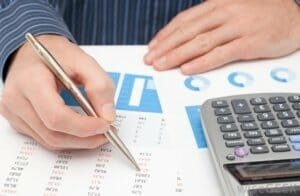 workers prepares financial numbers