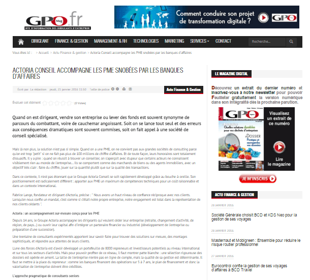 On parle de nous, transmission d'entreprises en France