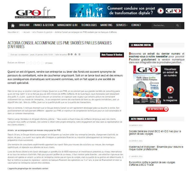 On parle de nous, transmission d'entreprises en France