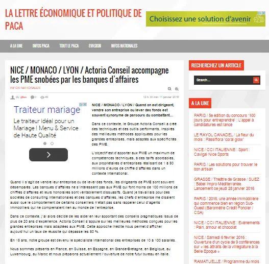 On parle de nous, transmission d'entreprises en France