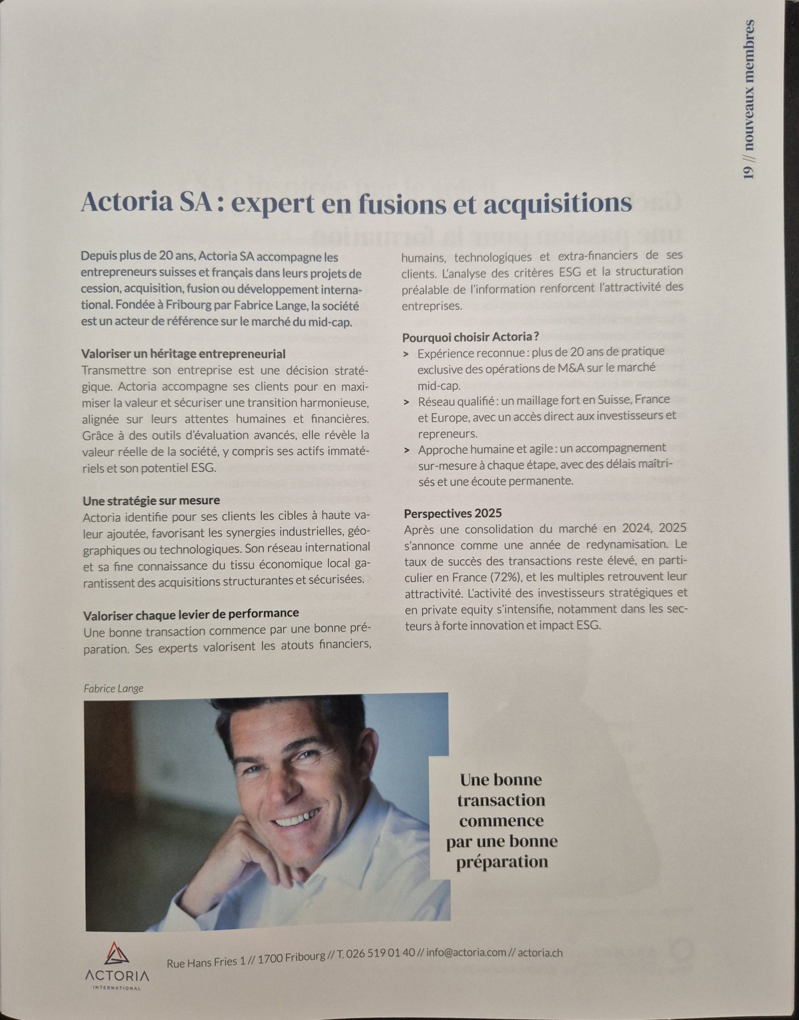 On parle de nous, transmission d'entreprise France