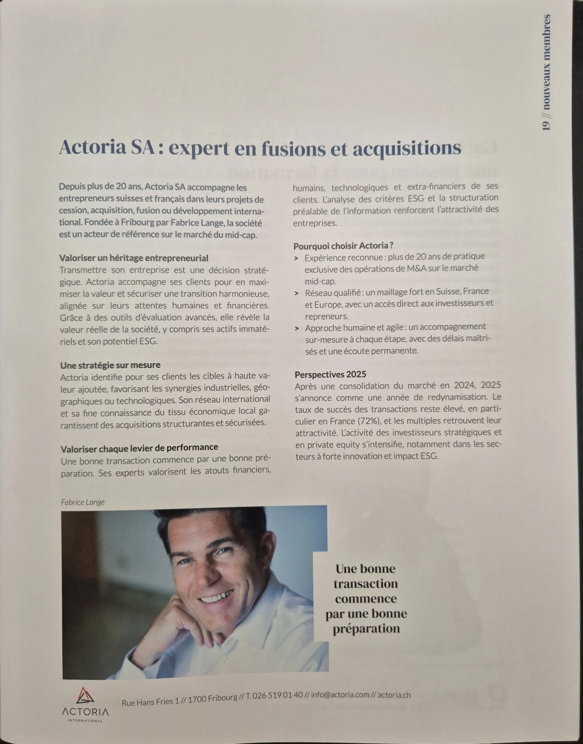 On parle de nous, transmission d'entreprise France